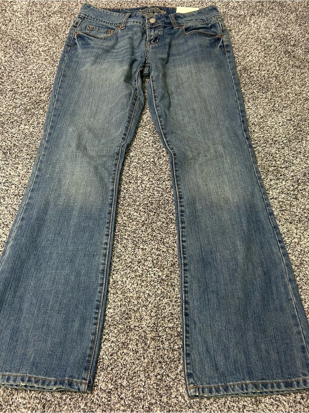 Vintage y2k American Eagle Jeans AE Artist Womens 8 Stretch Low Rise Flare